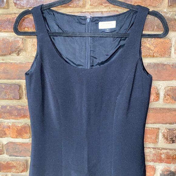 Tahari Arthur S Levine Black Sleeveless Knee Length Sheath Pencil Dress Size 2P - Picture 2 of 7